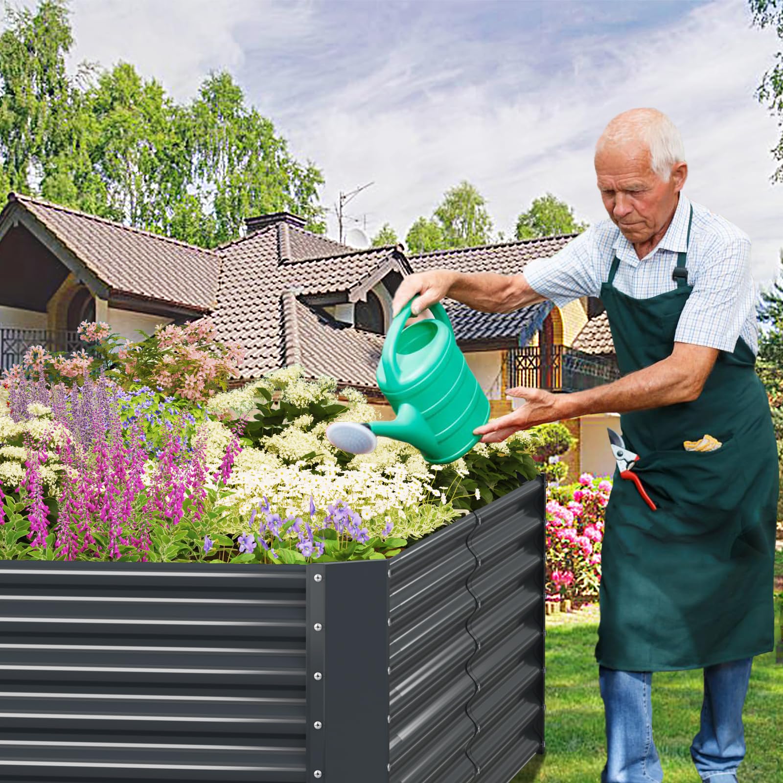 Amazon.com: FRIZIONE 6FT(L)×3FT(W)×2FT(H) Raised Garden Bed